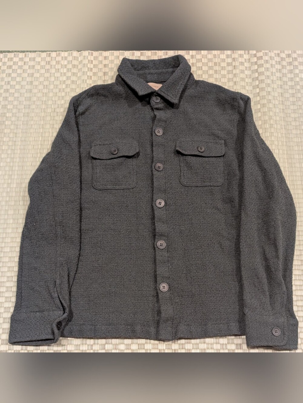 Falconeri Wool Stretch Overshirt Olive Green Men's Size XL Made in Tunisia